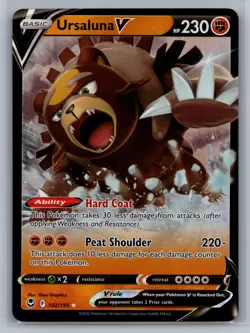 Ursaluna V SWSH12: Silver Tempest #102/195 Ultra Rare,Holo Pokemon Card - Image 1