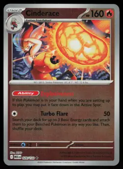 Cinderace 028/132 Rare Mega Evolution Pokemon Reverse Holo Near Mint - Image 1