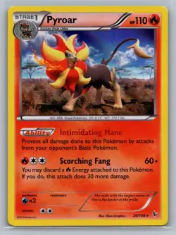 Pyroar XY - Flashfire #20/106 Holo Rare,Reverse Holo Pokemon Card - Image 1