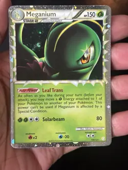 Pokemon TCG Meganium Prime HeartGold SoulSilver Holo Card 109/123 - Image 1