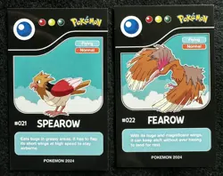 SPEAROW X FEAROW EVOLUTION - POKEMON KANTO CCG POKEDEX BLACK RE-EDITIONS - Image 1