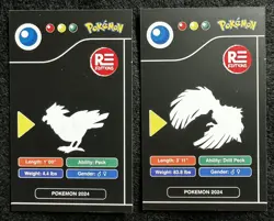SPEAROW X FEAROW EVOLUTION - POKEMON KANTO CCG POKEDEX BLACK RE-EDITIONS - Image 2