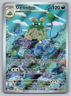 Pokemon TCG Garbodor 204/182 SV04: Paradox Rift Holo Illustration Rare (IR) - Image 1
