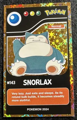 SNORLAX - POKEMON KANTO RARE CCG POKEDEX BLACK RE-EDITIONS HOLO - Image 1
