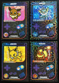 EEVEE X VAPOREON X JOLTEON X FLAREON - POKEMON CHIBI EVOLUTIONS 2026 RETRO HOLO - Image 1