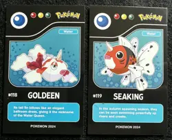 GOLDEEN X SEAKING EVOLUTION - POKEMON KANTO CCG POKEDEX BLACK RE-EDITIONS - Image 1