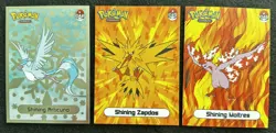 ARTICUNO X ZAPDOS X MOLTRES - POKEMON KANTO SHINY INFINITY LEGENDARY SILVER HOLO - Image 1