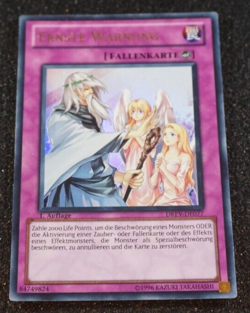 Yugioh ERNSTE WARNUNG , drev-de077 ultra rare deutsch 1. Auflage Near Mint ! - Image 1