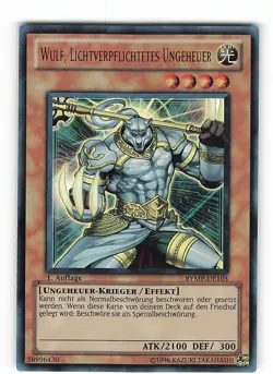 Yugioh WULF, LICHTVERPFLICHTETES UNGEHEUER , rymp-de103 Ultra Rare deutsch Exc - Image 1