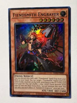 Yugioh Fiendsmith Engraver RA04-EN049 Super Rare 1st Ed Near Mint - Image 1