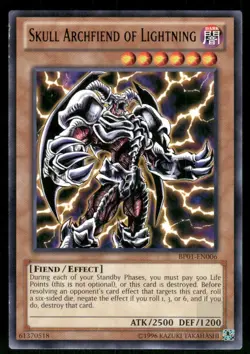 SKULL ARCHFIEND OF LIGHTNING BP01-EN006 R YU-GI-OH UNLIMITED LP - Image 1