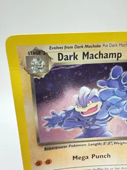 Pokemon Team Rocket Dark Machamp Holo 10/82 - SWIRL - HP/DMG - Image 3