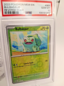 Bulbasaur - Mew EN - Reverse Holo #1 - PSA 10 - 2023 Pokemon - Image 1