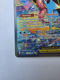 Mega Greninja EX 116/086 CR1en Ultra Rare Holo Full Art HP 350 English - Image 1
