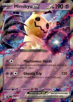POKEMON MIMIKYU EX 069 JOURNEY TOGETHER 159 DOUBLE RARE HOLO LP - Image 1