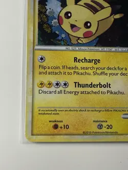 Pokemon Pikachu HGSS03 2010 Holo Promo Basic Card 70HP English - Image 5