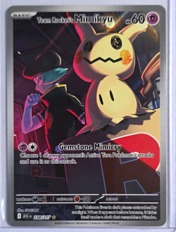 Team Rocket's Mimikyu 238/217 Illustration Rare Full Art Holo English Pokemon - Image 1