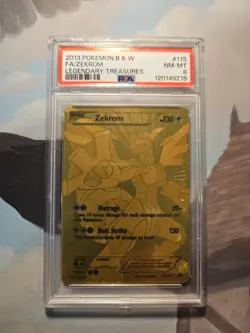 PSA 8 Pokemon Zekrom Legendary Treasures Full Art 115/113 (NEW CERT) - Image 1