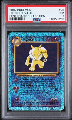 2002 POKEMON LEGENDARY COLLECTION #25 HYPNO-REVERSE FOIL PSA 7 - Image 1