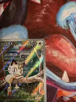Meowth 106/094 Me02: Phantasmal Flames Holo Illustration Rare NM - Image 3