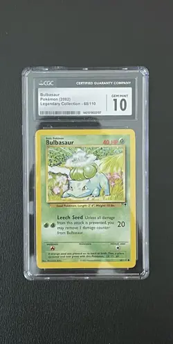 Bulbasaur 68/110 Legendary Collection 2002 Pokemon Card CGC 10 - Image 1