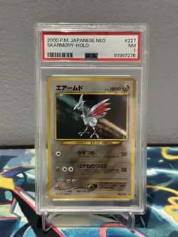 Skarmory Neo Genesis No.227 Holo Rare Vintage Pokemon Japanese - PSA 7 NM - Image 1