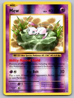 Mew 53/108 Rare Evolutions Pokemon Reverse Holo Near Mint - Image 1