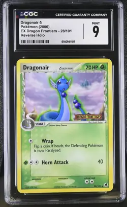 CGC 9 Dragonair 28/101 EX Dragon Frontiers Reverse Holo Stamped Pokemon Card - Image 1