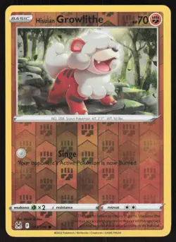 Pokemon Hisuian Growlithe Common 083/196 SWSH11: Lost Origin NM - Image 1