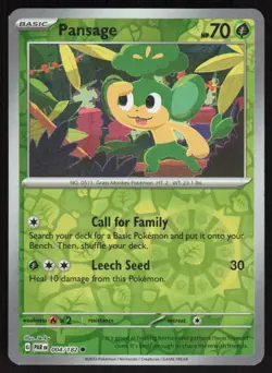 Pokemon Pansage Common 004/182 SV04: Paradox Rift NM - Image 1
