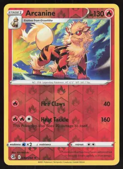 Pokemon Arcanine Rare 033/264 SWSH08: Fusion Strike NM - Image 1