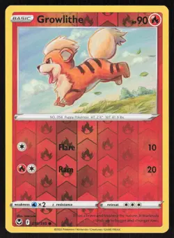 Pokemon Growlithe Common 019/195 SWSH12: Silver Tempest NM - Image 1