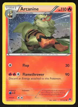 Pokemon Arcanine Uncommon 11/122 XY - BREAKpoint NM - Image 1