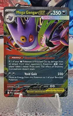 Mega Gengar ex 056/094 Double Rare Phantasmal Flames Pokemon Near Mint - Image 1