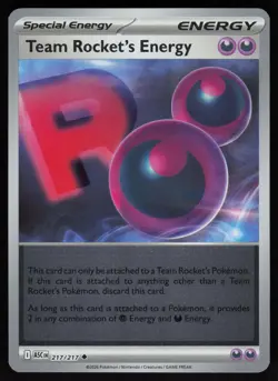 Team Rocket's Energy 217/217 Ascended Heroes Reverse Holo Uncommon NM/M Pokemon - Image 1