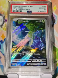 Pokemon Heracross 194/193 Paldea Evolved 2023 PSA 10 - Image 1