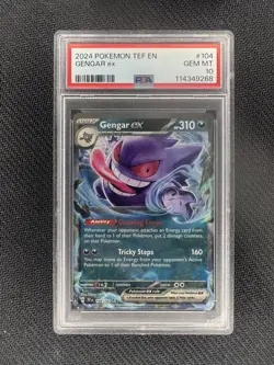 Pokemon Gengar EX Temporal Forces 104/162 - PSA 10 - FRESH SLAB - Image 1