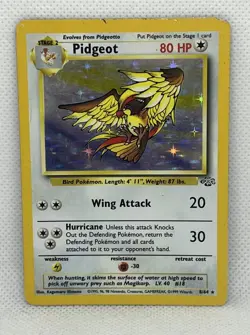 Pokemon TCG Pidgeot Jungle 8/64 Holo Unlimited Holo Rare HP - Image 1