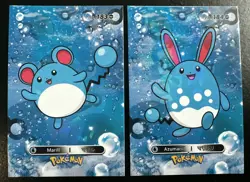 MARILL X AZUMARILL EVOLUTION LOT - POKEMON CARD DATABASE 2 CCG FOIL - Image 1