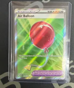 Pokemon Mega Evolution TCG Tool Trainer Holo Card - Air Balloon (166/132) - Image 1
