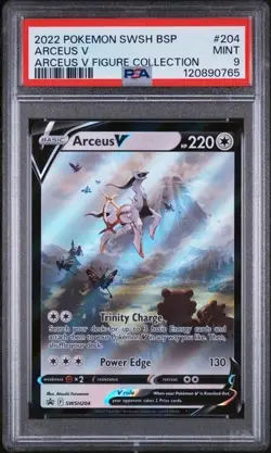 2022 POKEMON SWSH BLACK STAR PROMO #204 ARCEUS V FIGURE COLLECTION PSA 9 - Image 1