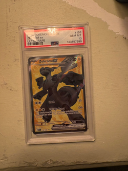 2025 POKEMON BLACK BOLT #158/086 ZEKROM EX FULL ART ULTRA RARE PSA 10 - Image 1