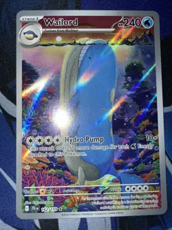 Wailord 162/159 Illustration Rare Journey Together Pokemon Holo Near Mint - Image 1