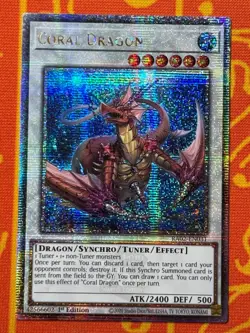 YUGIOH CORAL DRAGON QUARTER CENTURY SECRET RARE 1ST NM RA02-EN031 - Image 1