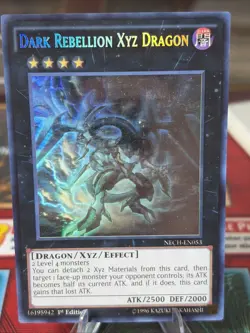 Yugioh! MP Dark Rebellion Xyz Dragon - NECH-EN053 - Ghost Rare - 1st Edition LP - Image 1