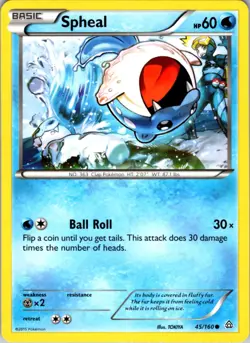 Spheal 45/160 Primal Clash Pokemon Card NM TCG singles Near Mint English - Image 1