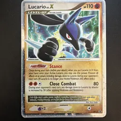 Pokemon TCG Lucario LV.X DP12 Holo Diamond and Pearl Promo Card - Image 1