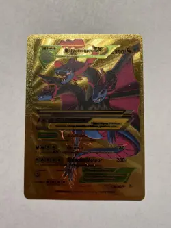 M Hydreigon Ex Gold Foil Fan Art Display Card Mega Evolution 990HP NM - Image 1