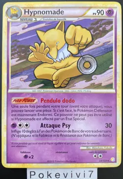 Carte Pokemon HYPNOMADE 23/123 RARE HGSS HEARTGOLD SOULSILVER FR OCCASION - Image 1