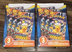 Pokemon TCG Surging Sparks Booster Bundle Sealed 3 Packs New Lot Of 2 MJ Holding - Image 1